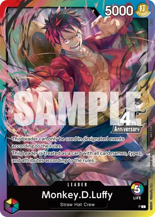 Monkey.D.Luffy [4th Anniversary Leader Card]